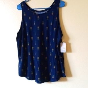 Woman blouser navy pineapples size PL
